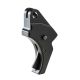 Curved black-anodized aluminum trigger