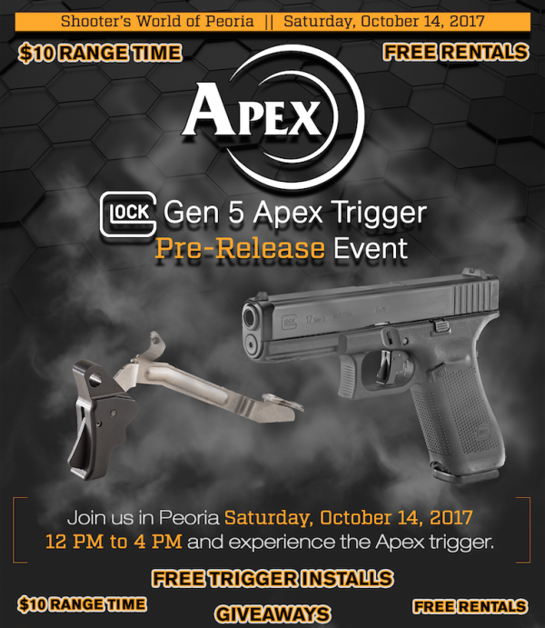 Apex Previewing New Gen 5 Glock Trigger at Shooter’s World of Peoria