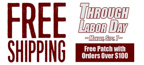 Apex Offers Free Shipping Now Thru Labor Day