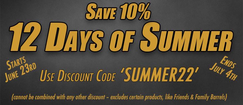 Save 10% During 12 Days Of Summer Sale