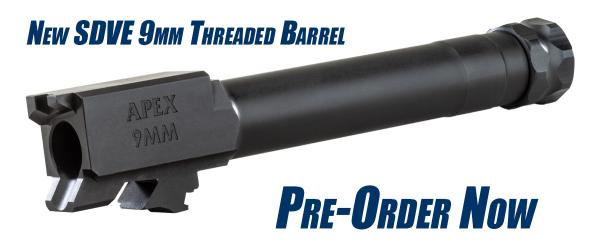 Apex Announces Threaded Barrel for SD9 and SD9VE Pistols