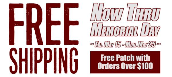 Apex Offers Free Shipping Now Thru Memorial Day