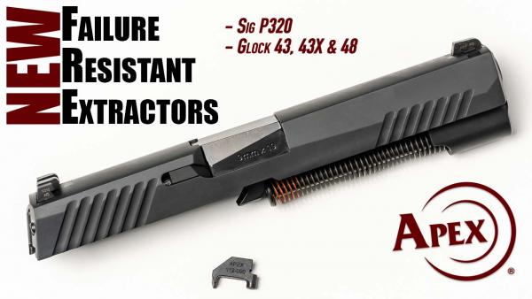 Apex Announces Failure Resistant Extractors for P320 and Slim Frame Glocks