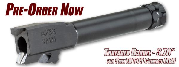 Apex Offers Threaded Barrel for FN 509 Compact MRD Pistols