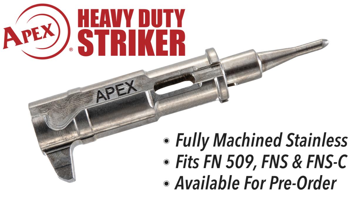 Apex Offers Heavy Duty Striker for FN 509, FNS and FNS Compact Pistols