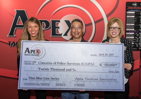 Apex Donates $20,000 To C.O.P.S., Raising $50,000 Total