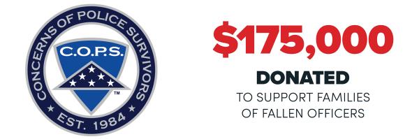 Apex Reaches $175,000 In C.O.P.S. Donations